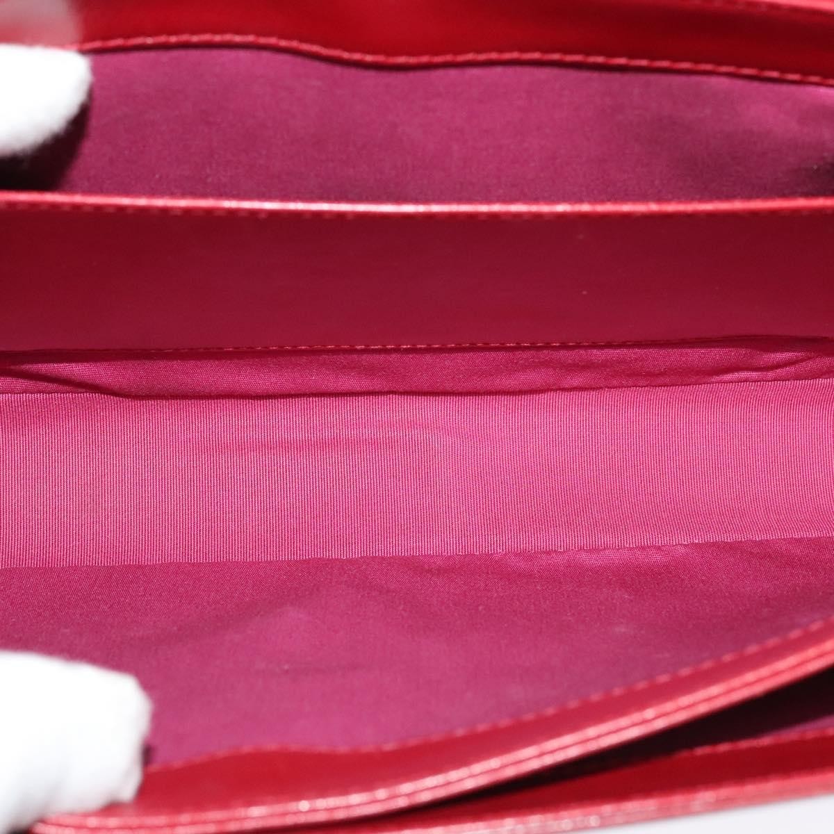Bvlgari Signature Leather, Red, Leather, Shoulder Bag