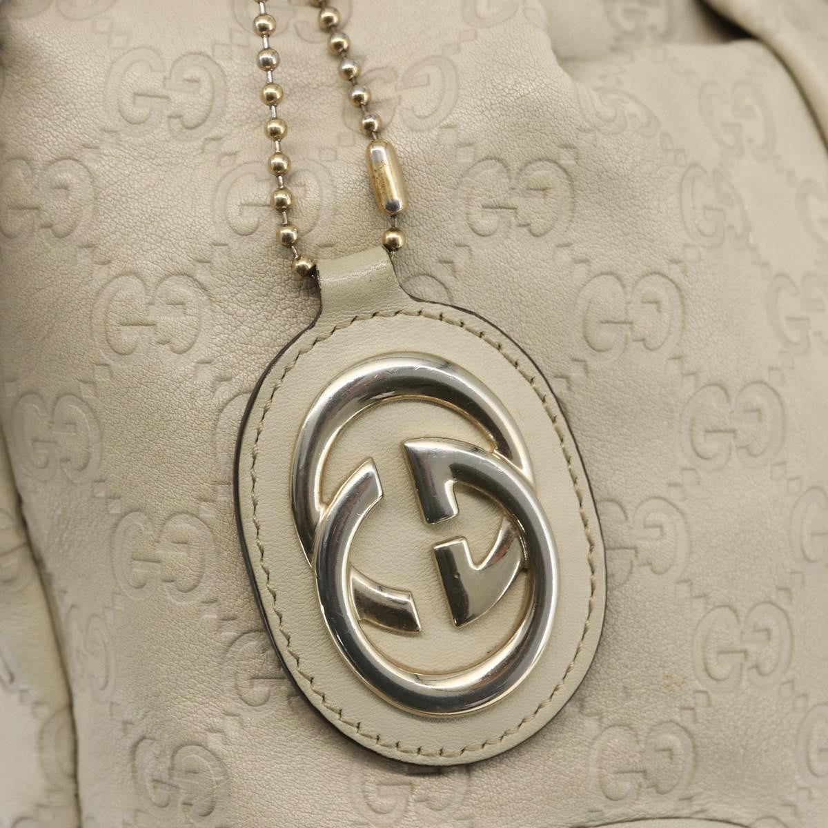 Gucci Sukey Top Handle Satchel Guccissima Leather, Ecru, Leather, Handbag