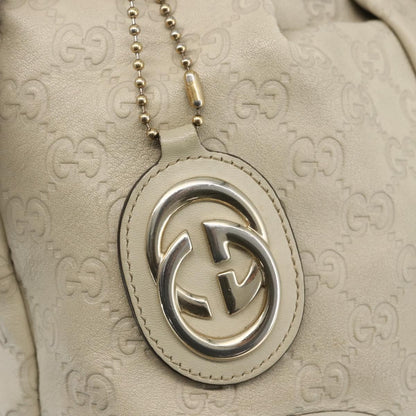 Gucci Sukey Top Handle Satchel Guccissima Leather, Ecru, Leather, Handbag
