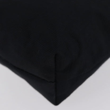 Celine Circle Logo Pouch Canvas, Black, Canvas, Clutch