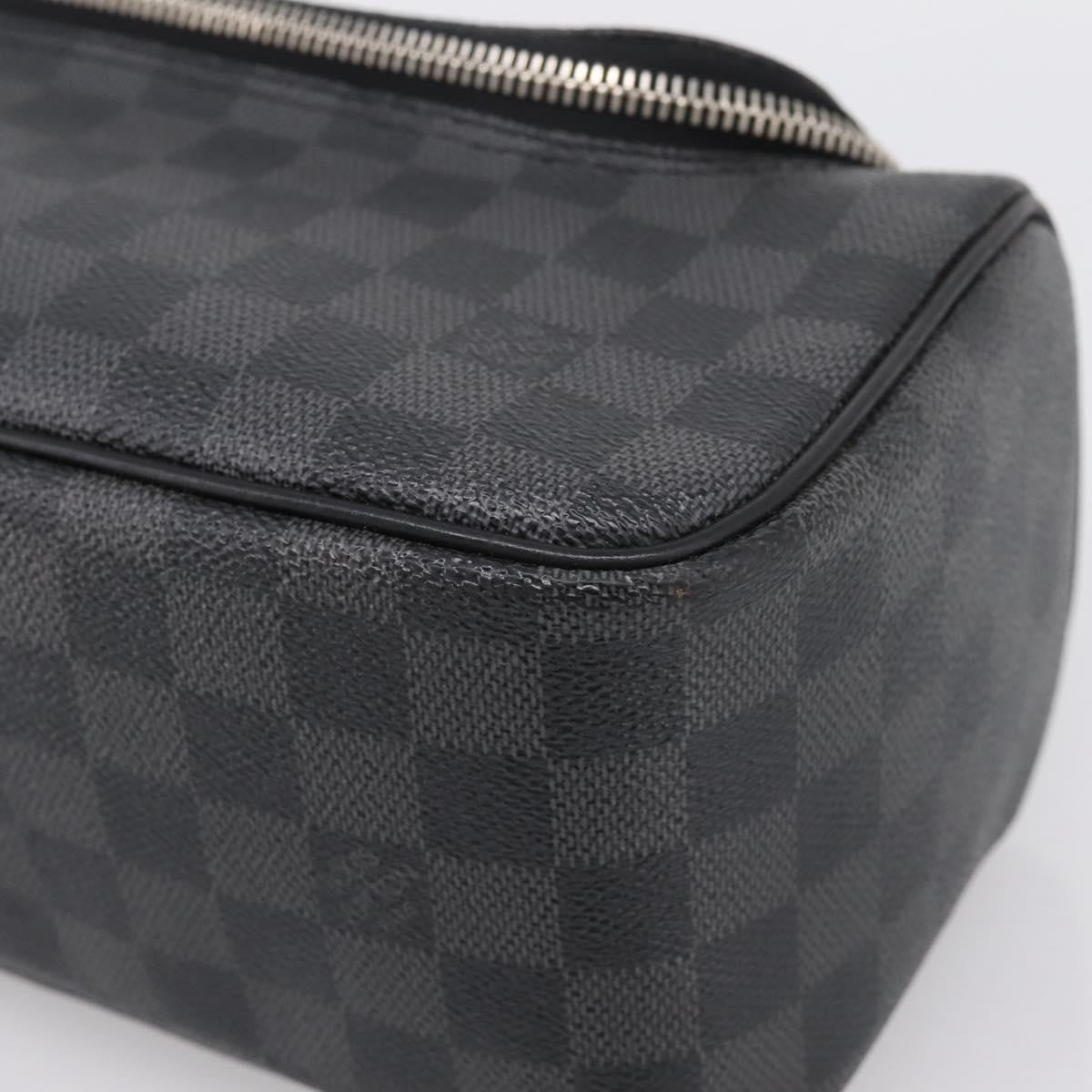 Louis Vuitton Trousse Toilette Damier Canvas, Black, Canvas, Clutch
