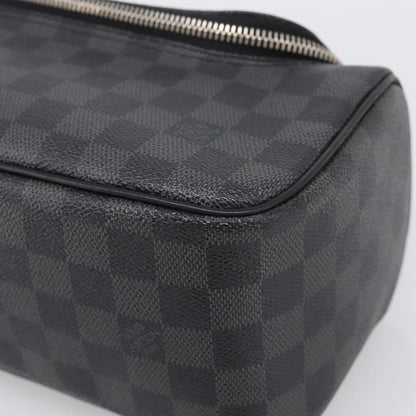 Louis Vuitton Trousse Toilette Damier Canvas, Black, Canvas, Clutch