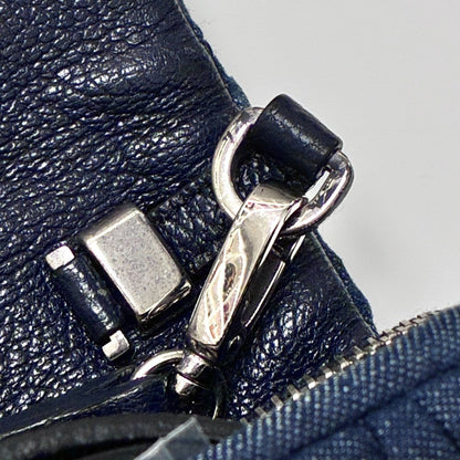 Miu Miu Crystal Clutch Matelasse Denim, Navy, Denim, Clutch