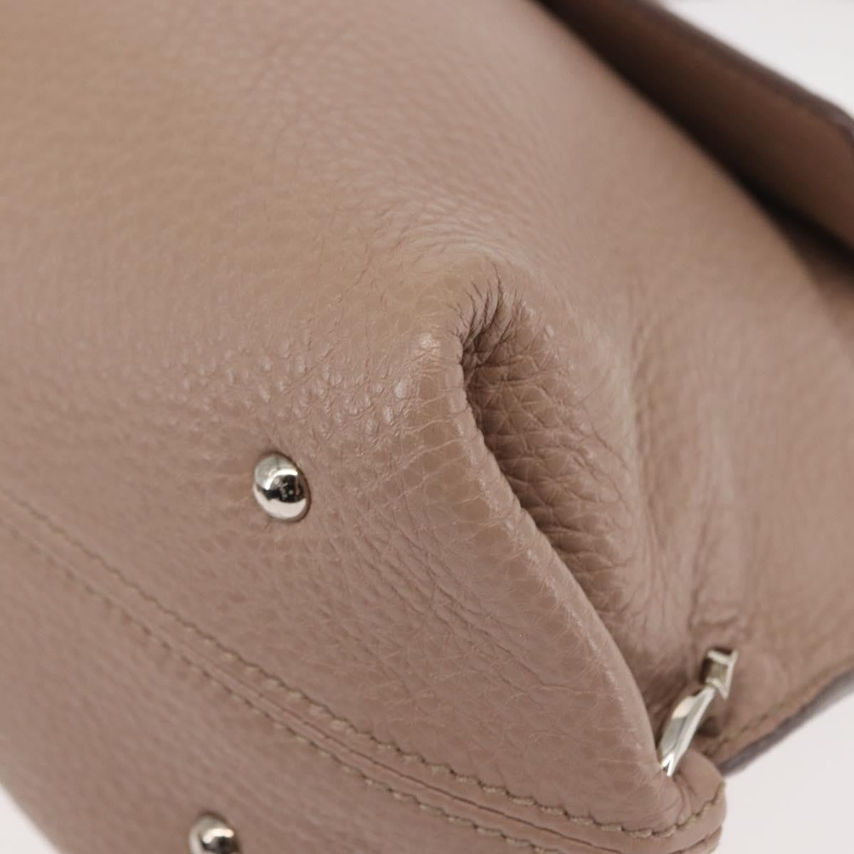 Salvatore Ferragamo Sofia Satchel Grainy Leather, Beige, Leather, Handbag