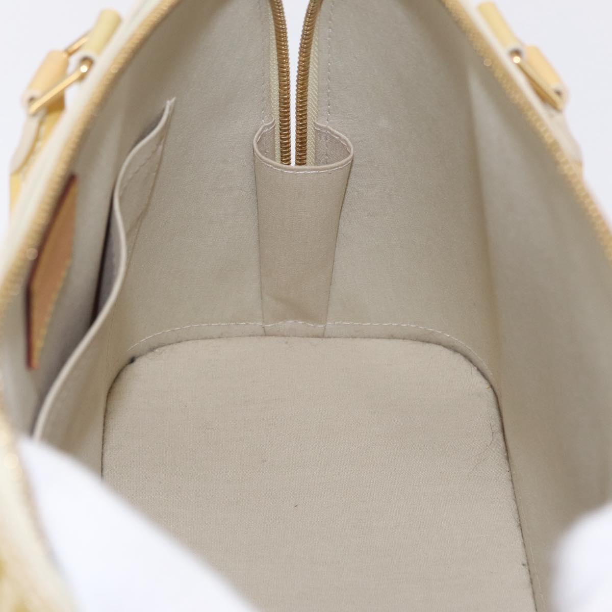 Louis Vuitton Alma Monogram Vernis, Beige, Patent Leather, Handbag