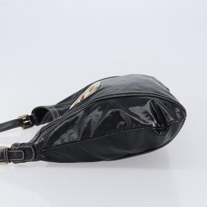 Gucci Britt Web Hobo Dialux Coated Canvas, Black, Canvas, Shoulder Bag