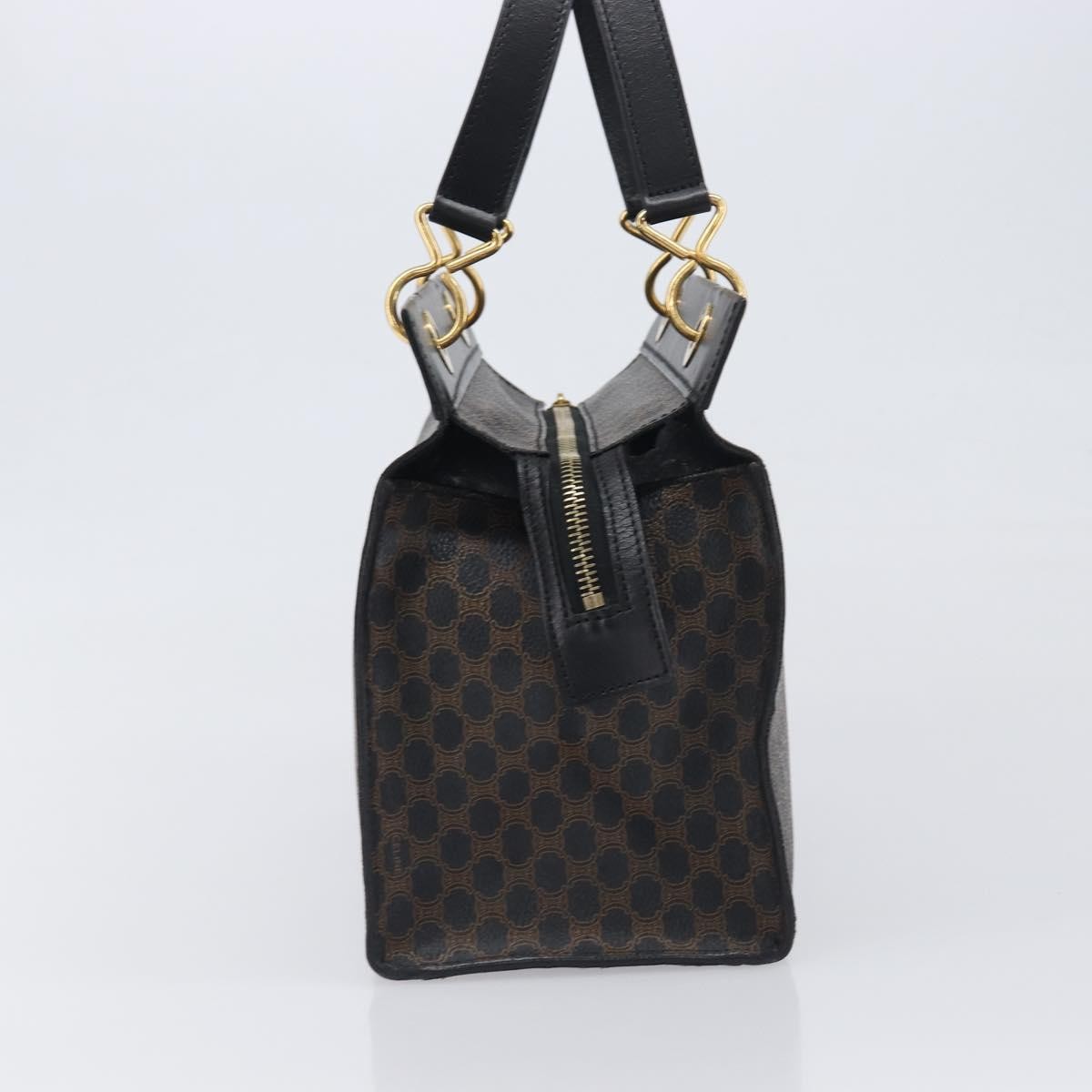 Celine Vintage Macadam Canvas, Black, PVC, Tote Bag