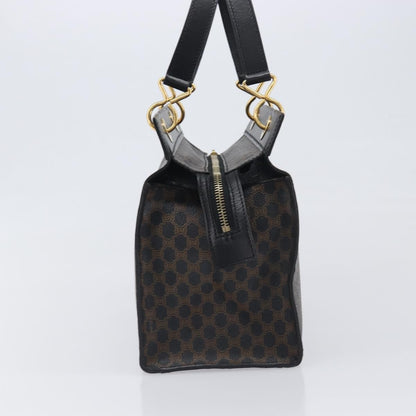 Celine Vintage Macadam Canvas, Black, PVC, Tote Bag