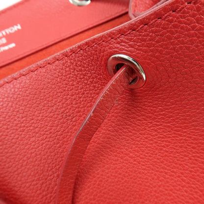Louis Vuitton Lockme Leather, Red, Leather, Backpack