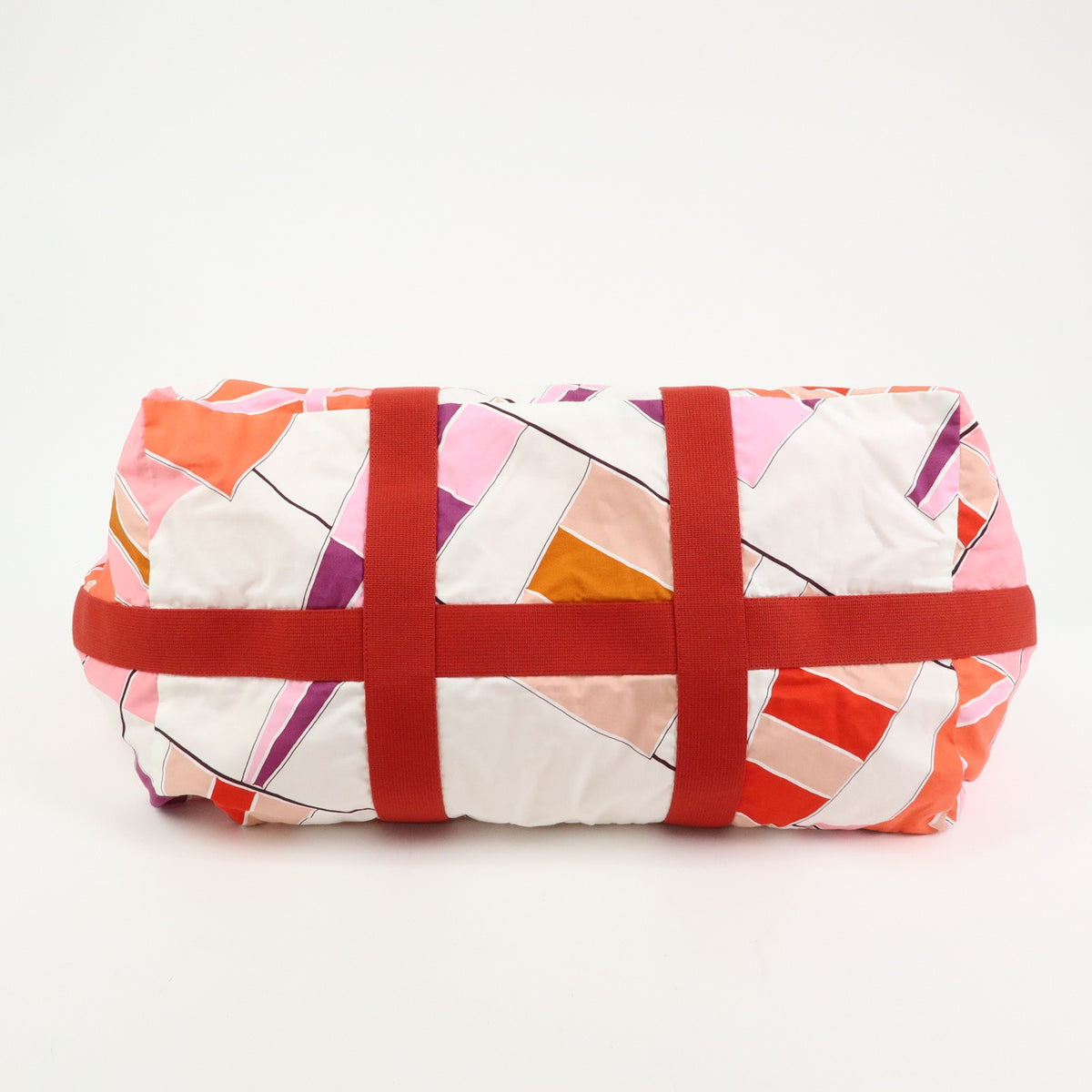 Hermes Drapeaux Au Vent Printed Canvas, Multicolour, Canvas, Handbag