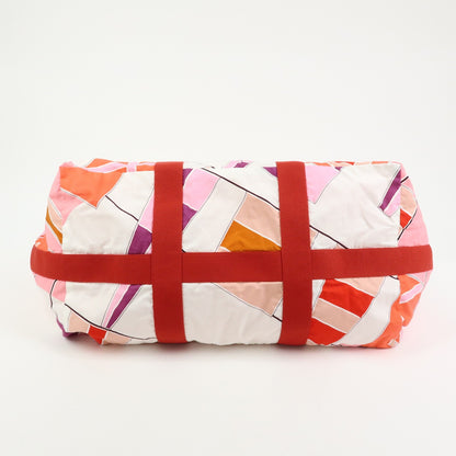 Hermes Drapeaux Au Vent Printed Canvas, Multicolour, Canvas, Handbag