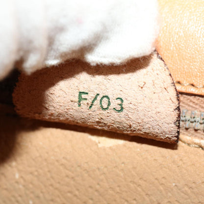 Celine Macadam Handbag Macadam with leather, BROWN, LEATHER, Handbag