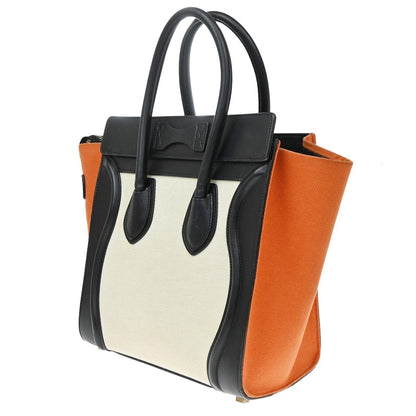 Celine Tricolor Luggage Canvas and Leather, Multicolour, Canvas, Handbag