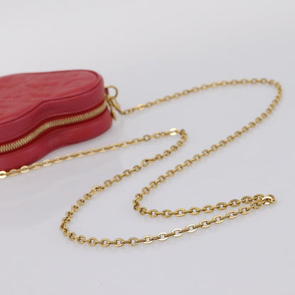 Louis Vuitton Coeur Heart on Chain Monogram Embossed Lambskin, Red, Leather, Clutch