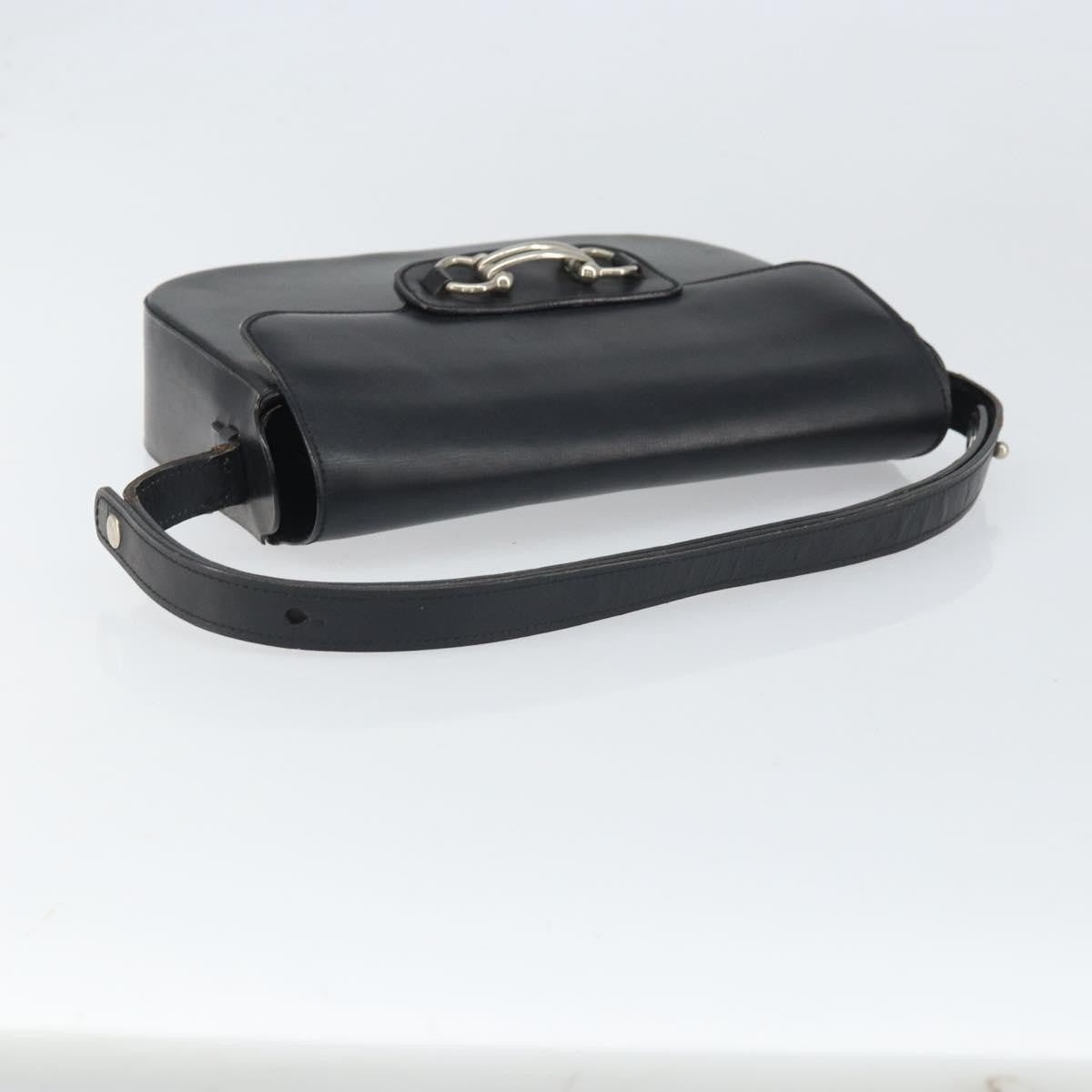Christian Dior Shoulder Leather, Black, Leather, Shoulder Bag