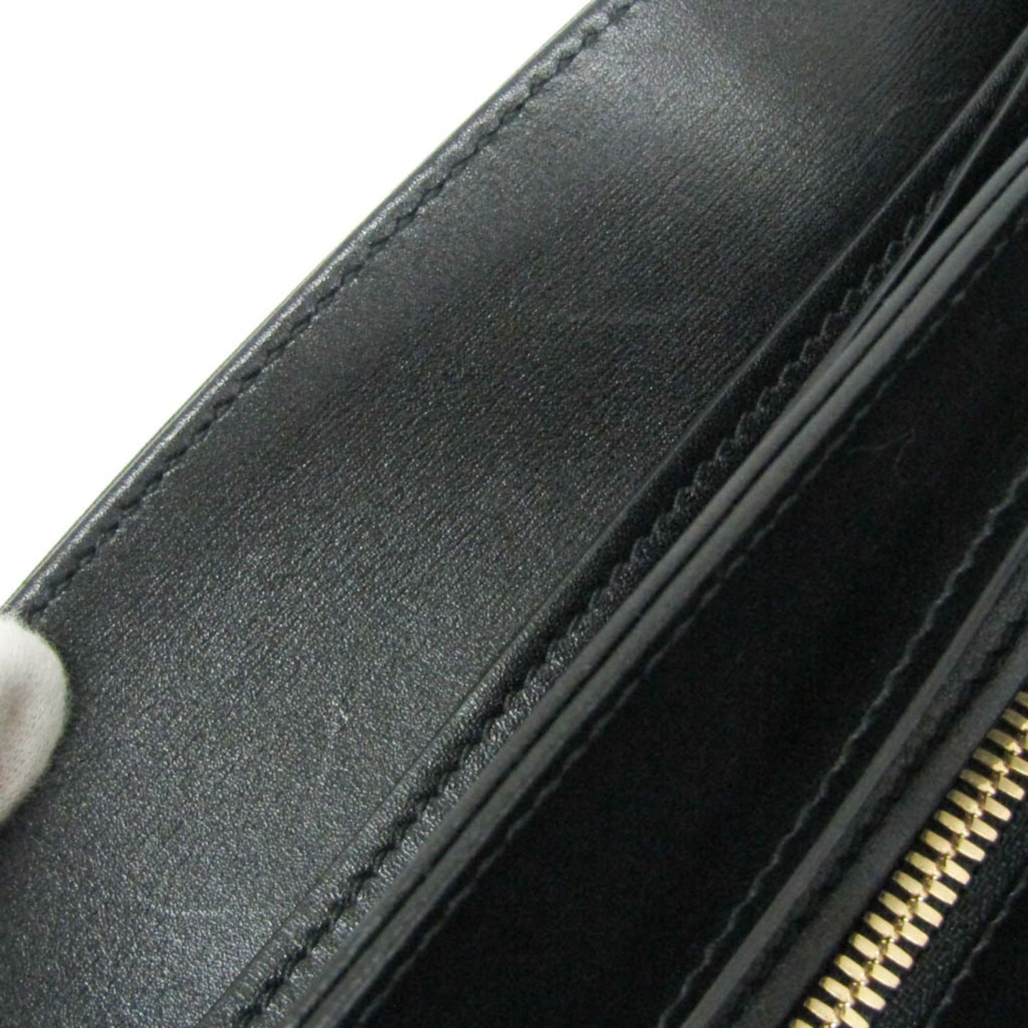 Gucci Arli Top Handle Leather, Black, Leather, Handbag