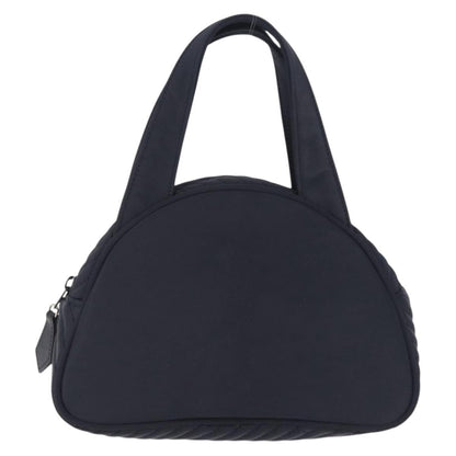 Saint Laurent Vintage Quilted Top Handle Bag Nylon, Navy, Nylon, Handbag