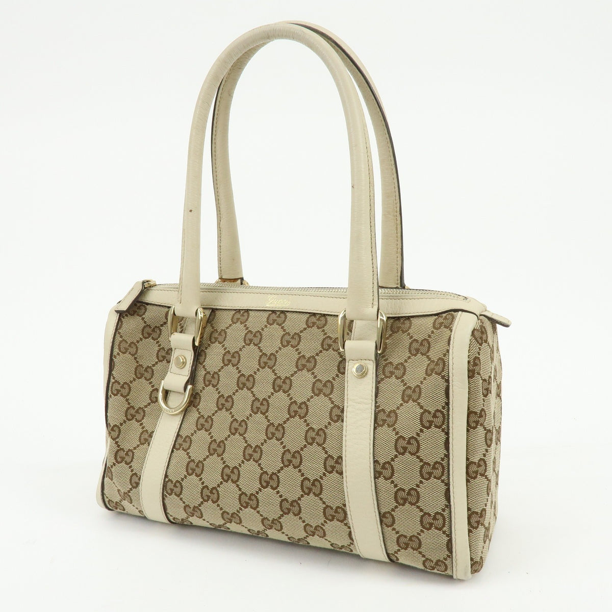 Gucci Abbey Boston GG Canvas, Beige, Canvas, Handbag