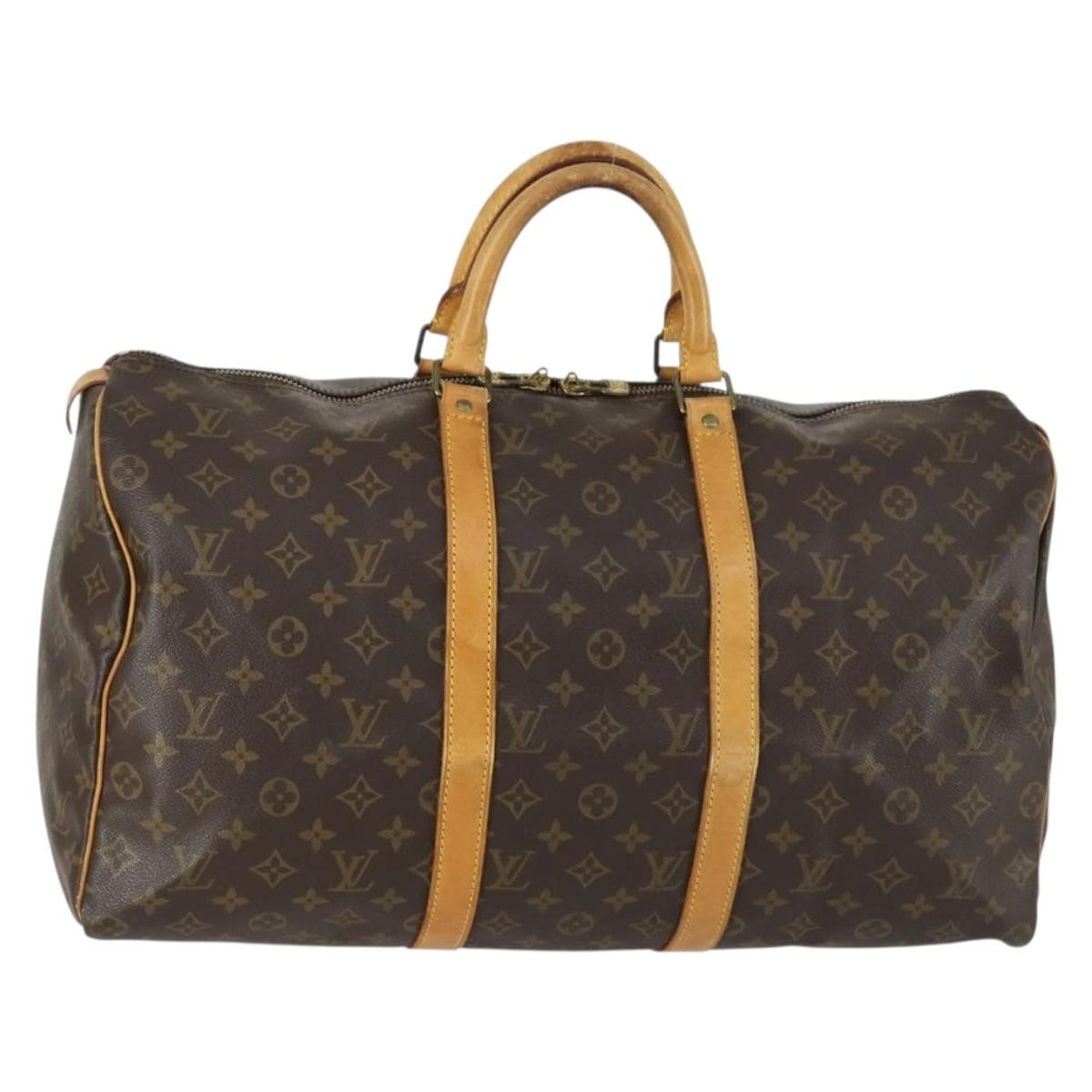 Louis Vuitton Keepall Monogram Canvas, Brown, Canvas, Travel Bag