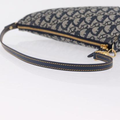 Christian Dior Vintage Saddle Bag Canvas, Navy, Canvas, Clutch