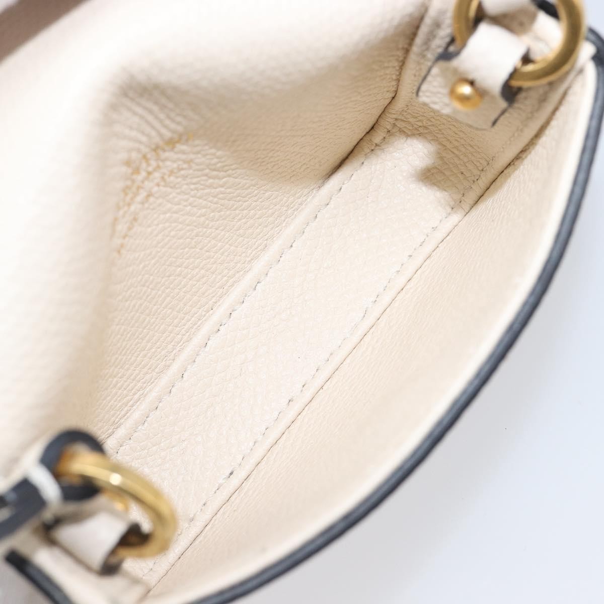 Valentino Garavani V Pouch Shoulder Bag Leather, White, Leather, Shoulder Bag