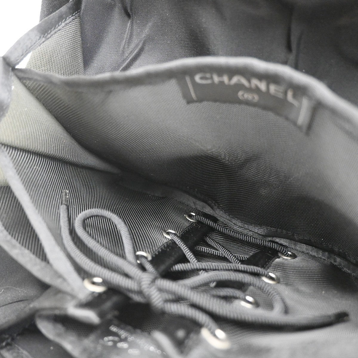 Chanel Millennium 2005 Jersey, Black, Canvas, Handbag