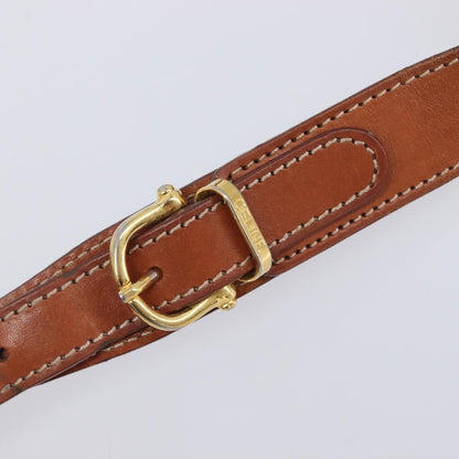 Celine Macadam Shoulder Leather, Brown, Canvas, Crossbody Bag