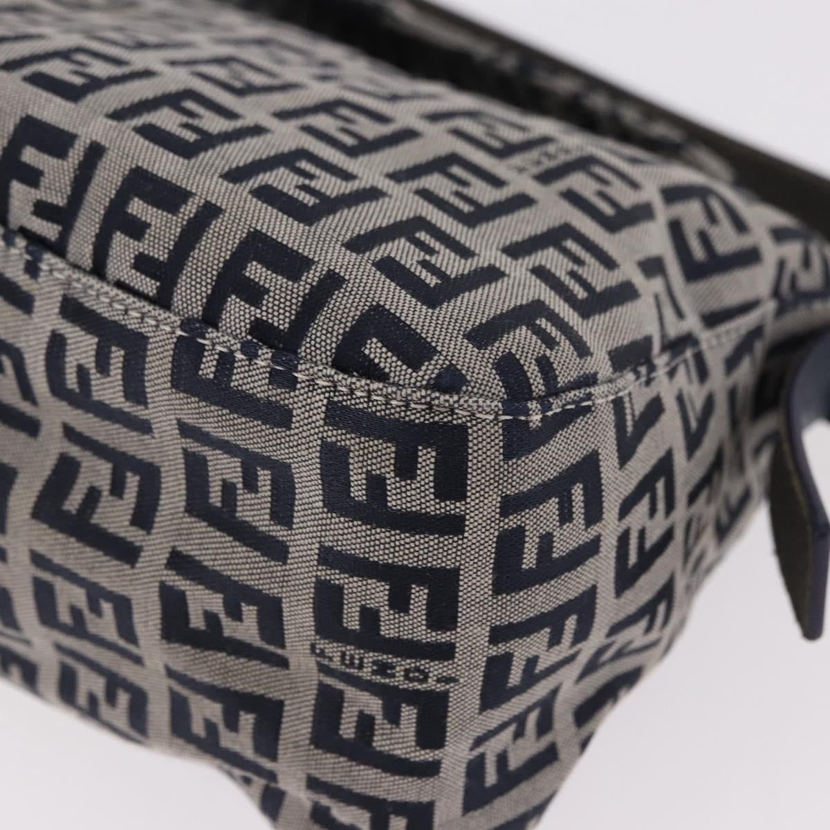 Fendi Baguette Zucchino Canvas, Navy, Canvas, Handbag