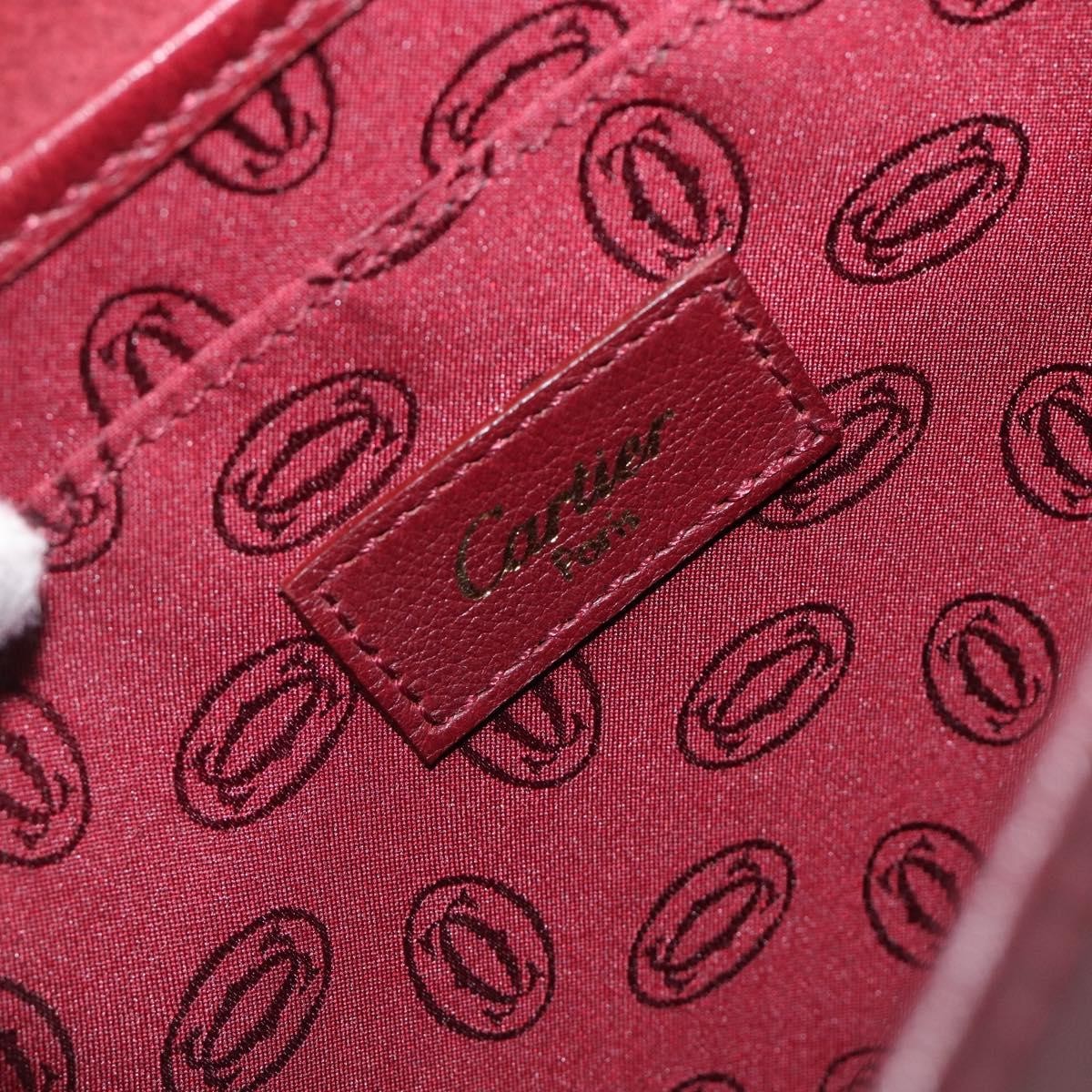 Cartier Must De Cartier Leather, Burgundy, Leather, Shoulder Bag