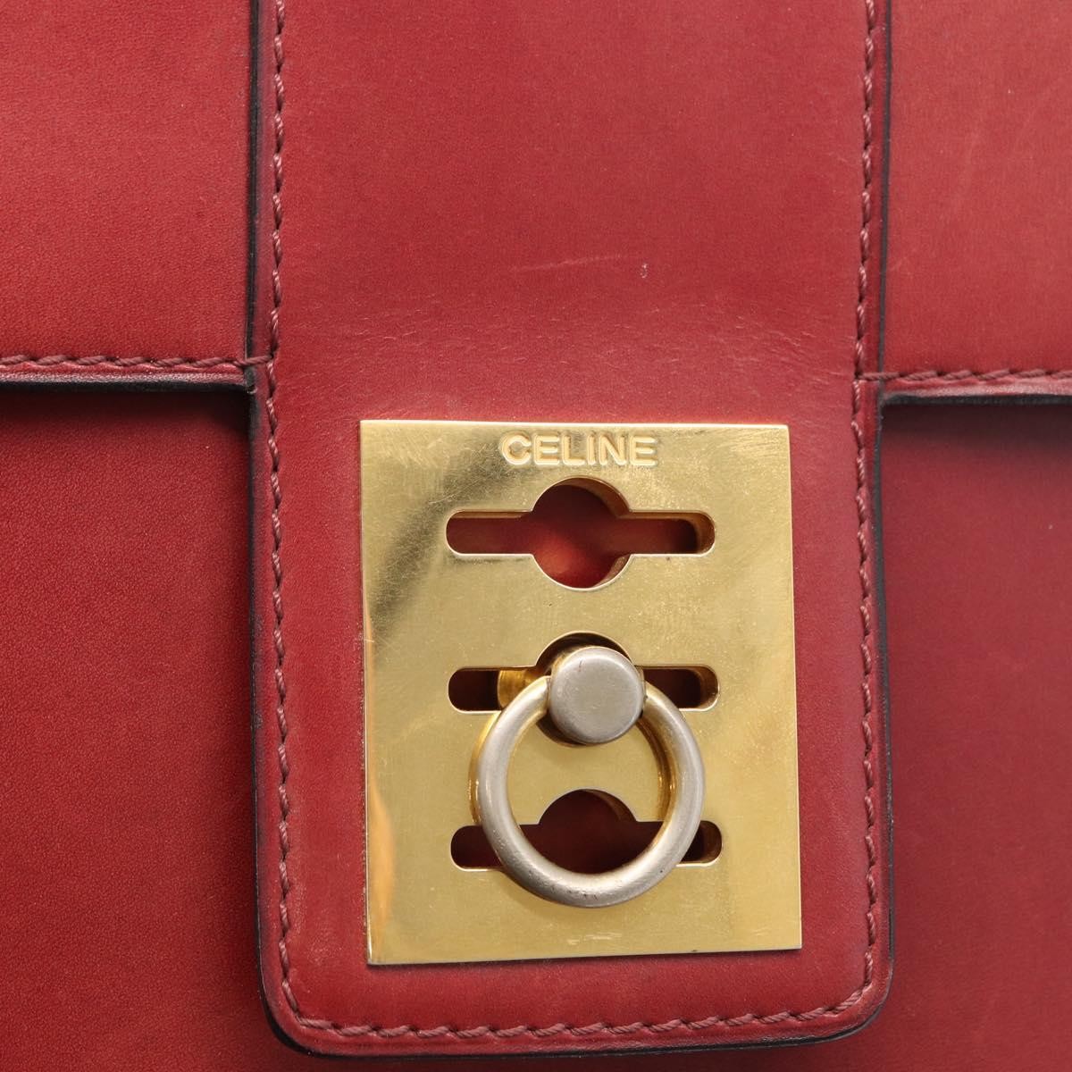 Celine Handbag Leather, Red, Leather, Handbag