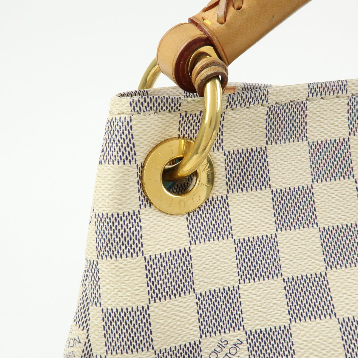 Louis Vuitton Artsy Damier, White, Canvas, Handbag