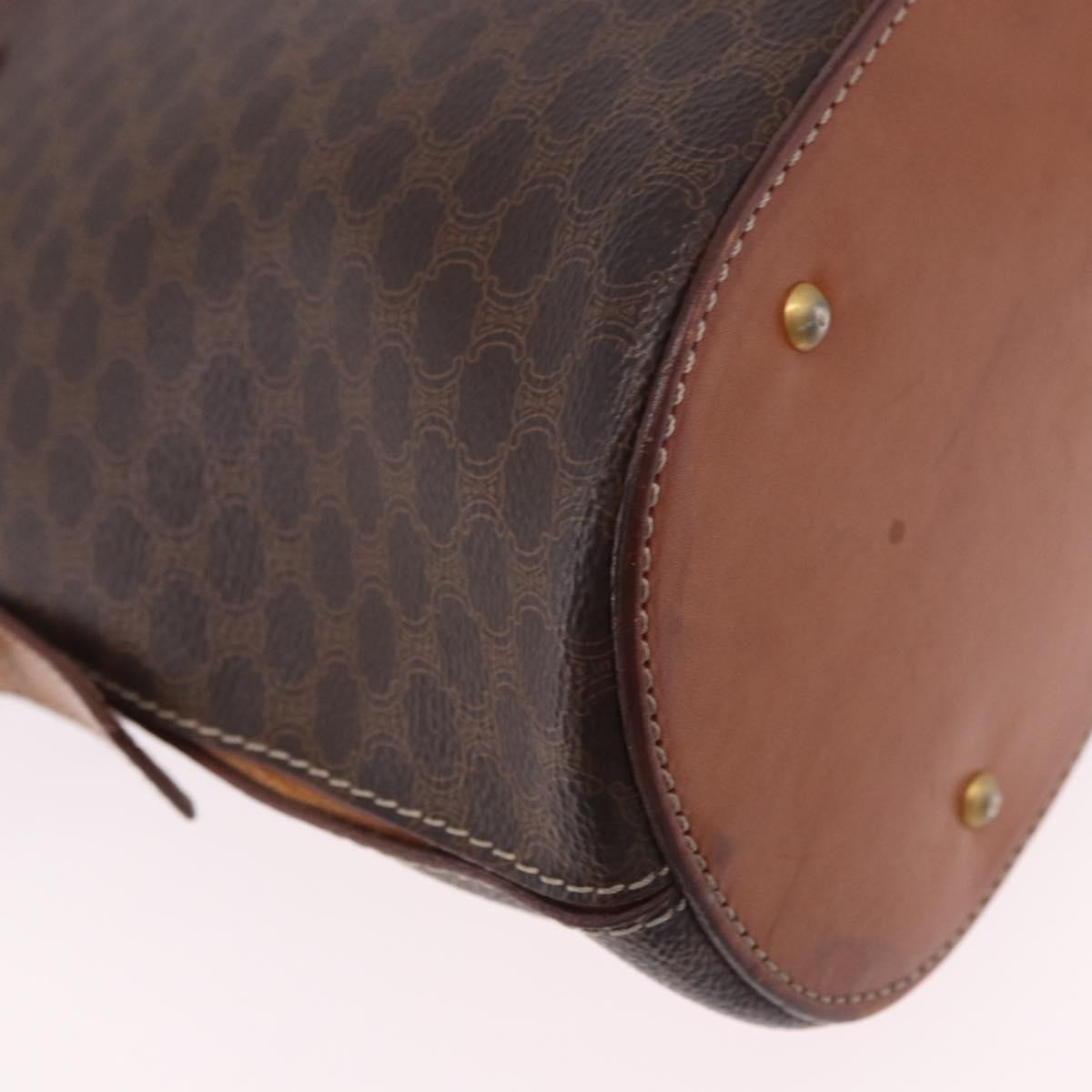 Celine Macadam Leather, Brown, PVC, Handbag