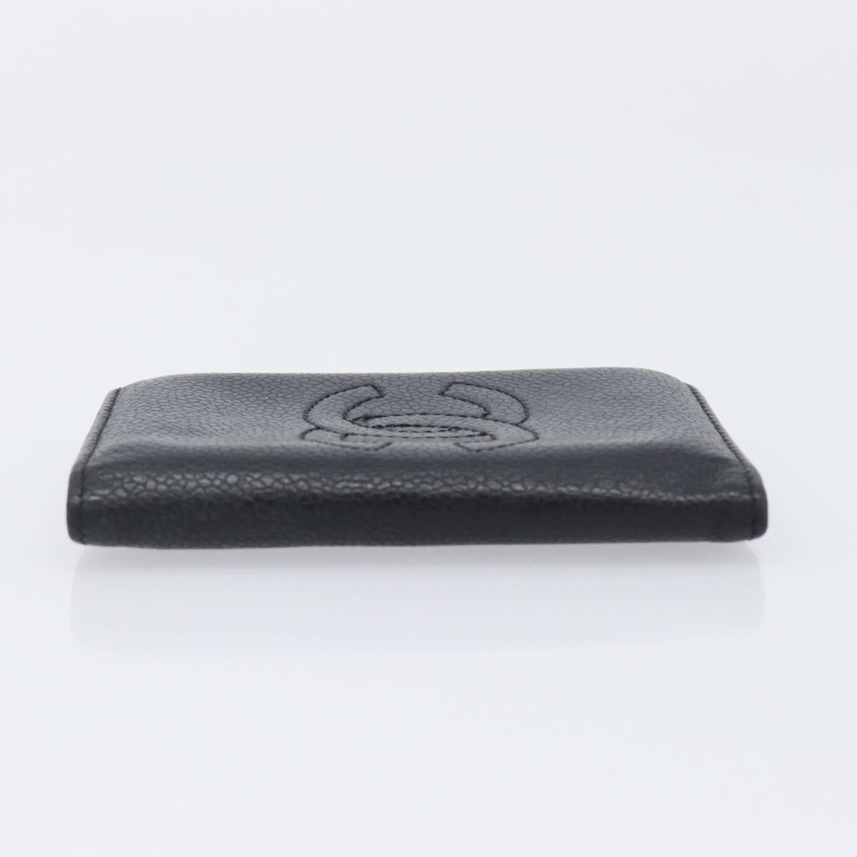 Chanel Timeless Bifold Card Case Caviar, Black, Leather, Card Holder