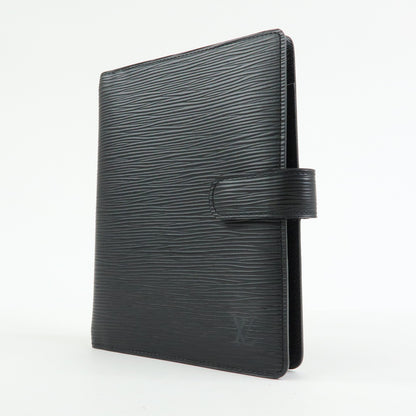 Louis Vuitton Ring Agenda Cover Epi Leather, Black, Leather, Briefcase