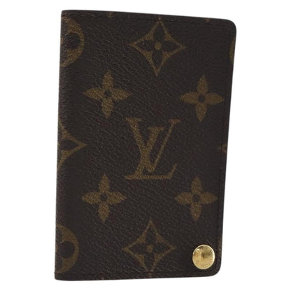 Louis Vuitton Porte Cartes Pression Card Case Monogram Canvas, Brown, Canvas, Card Holder