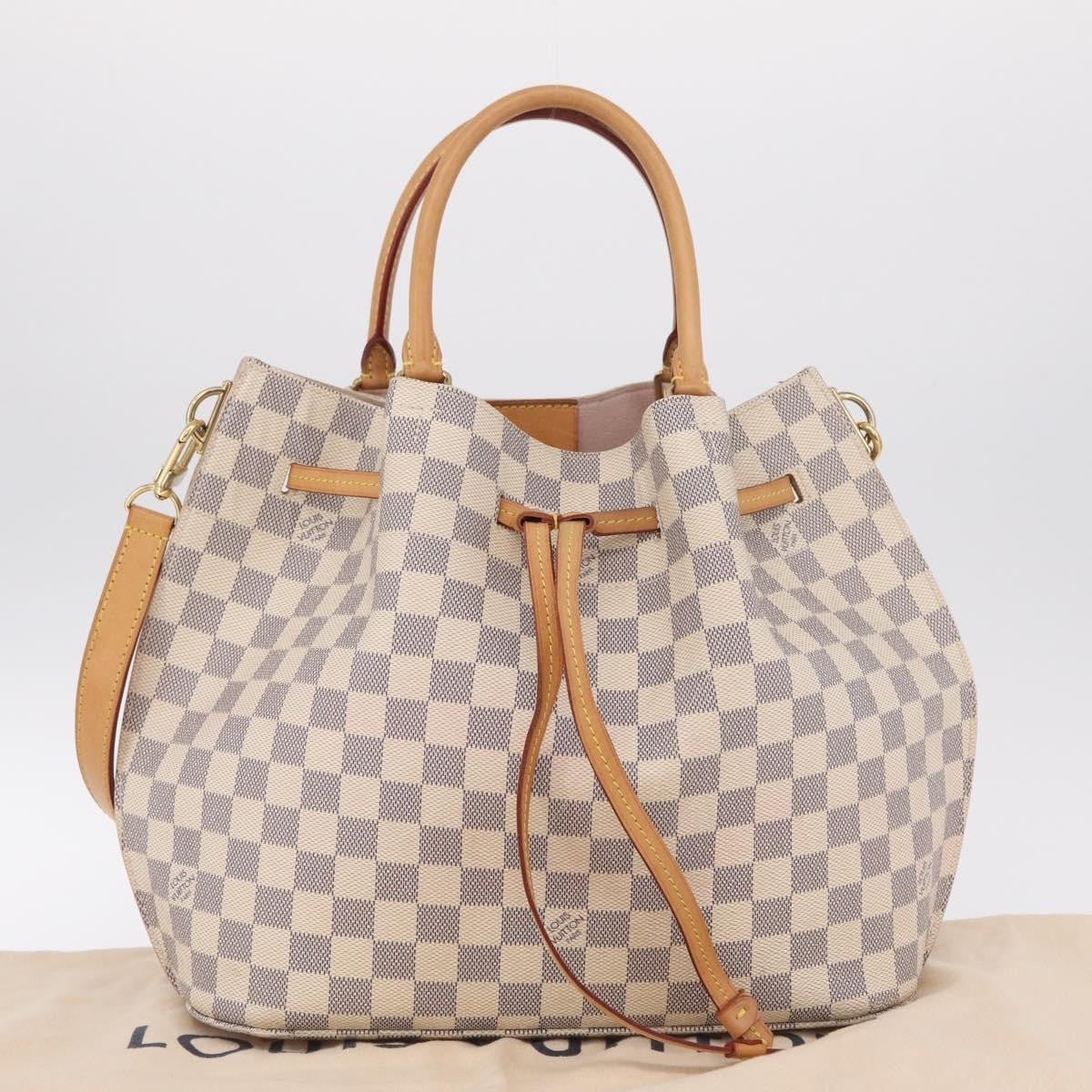 Louis Vuitton Girolata Damier, White, Canvas, Handbag