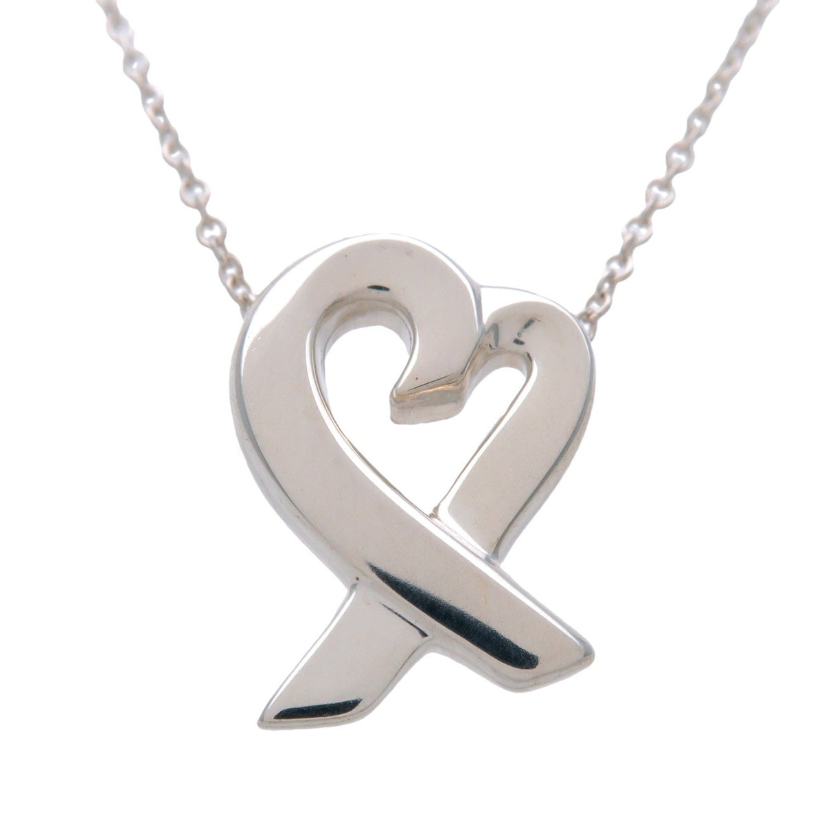 Tiffany & Co. Paloma Picasso Loving Heart Silver, Silver, Silver, Necklace