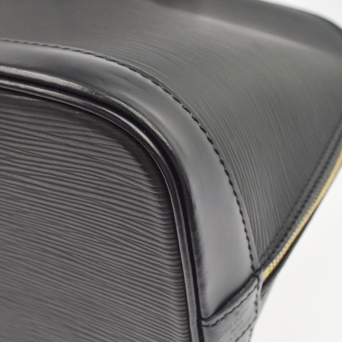 Louis Vuitton Alma Epi Leather, Black, Leather, Handbag