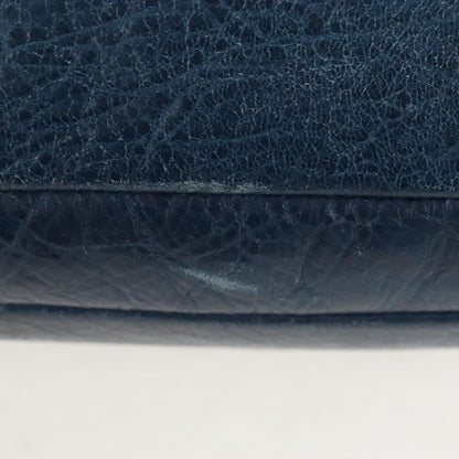 Balenciaga Flat Crossbody Classic Studs Leather, Navy, Leather, Crossbody Bag