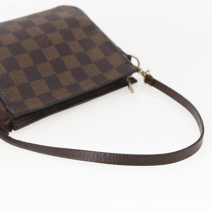 Louis Vuitton Trousse Make Up Damier Canvas, Brown, Canvas, Clutch