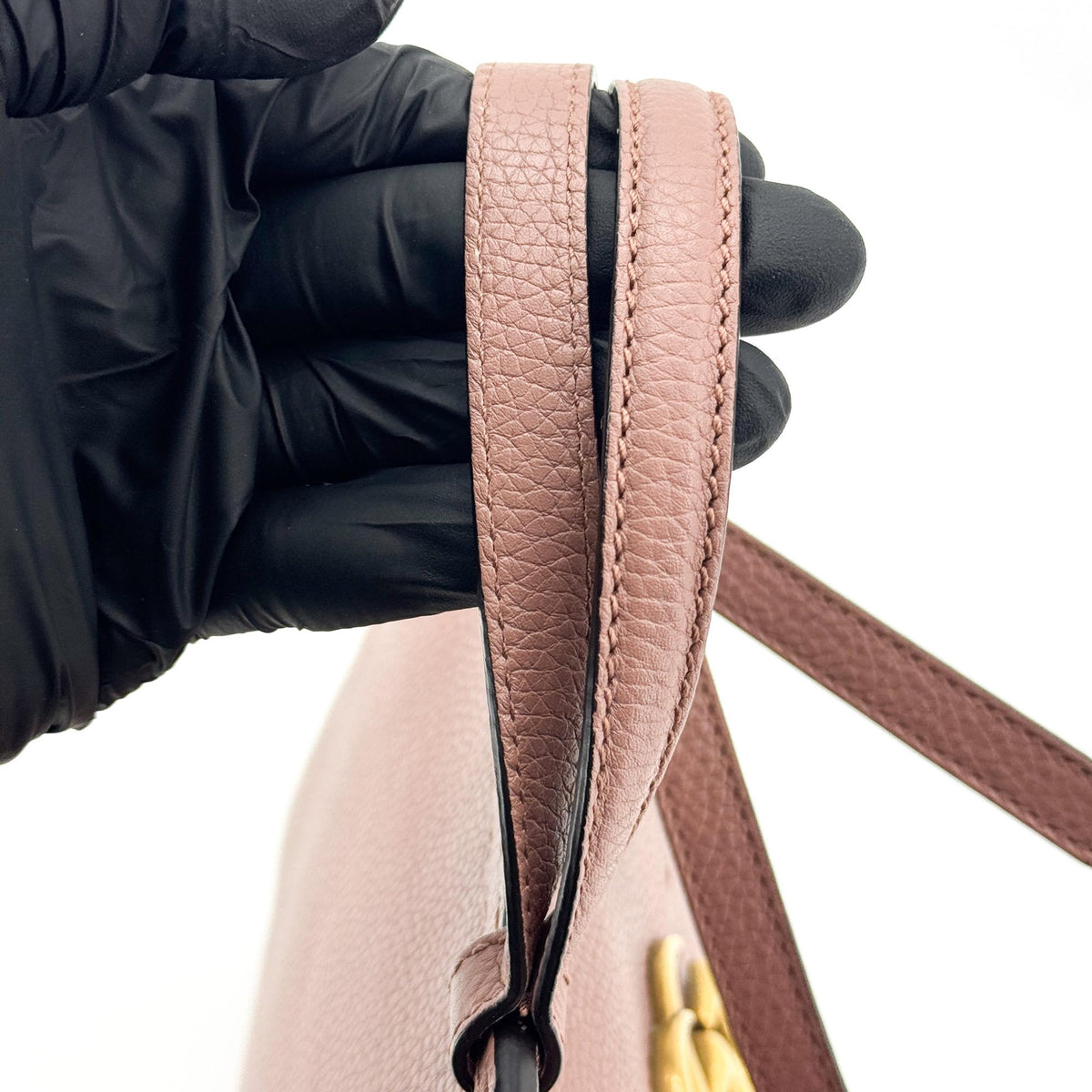 Gucci GG Marmont Top Handle Leather, Pink, Leather, Handbag