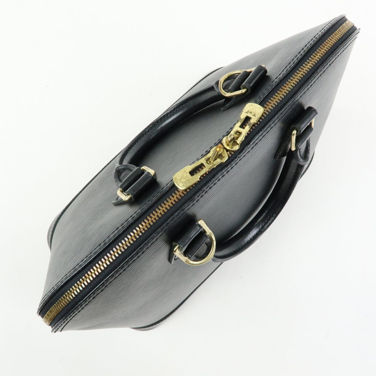 Louis Vuitton Alma Epi Leather, Black, Leather, Handbag