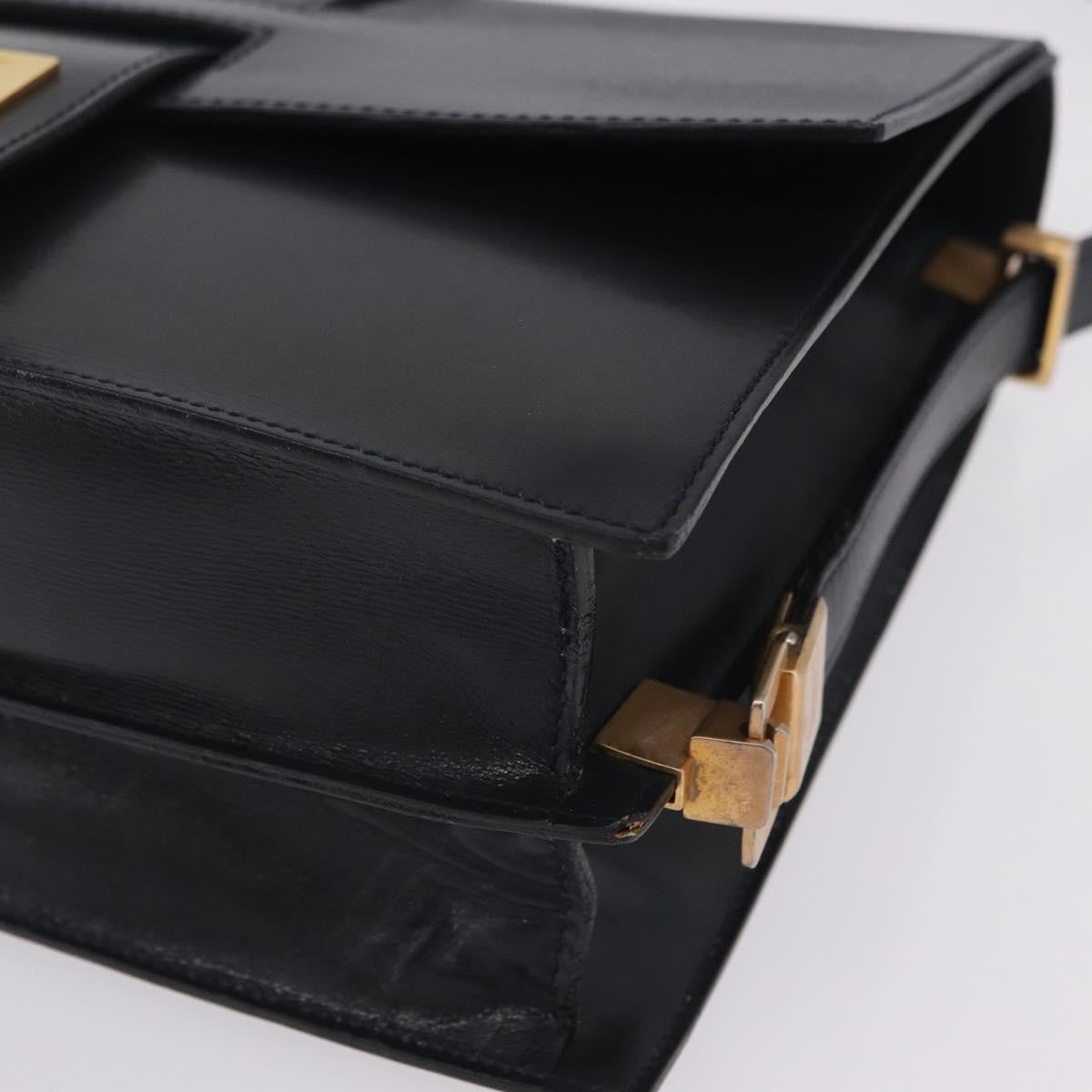 Celine Shoulder Leather, Navy, Leather, Shoulder Bag