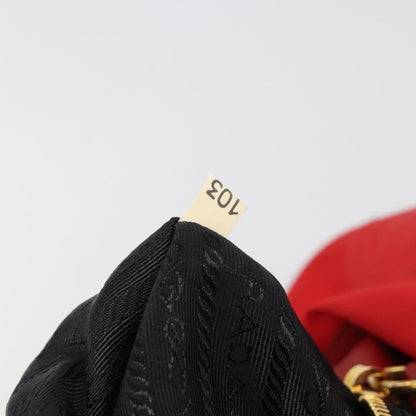 Prada Bow Tote Tessuto with Leather, Red, Nylon, Tote Bag