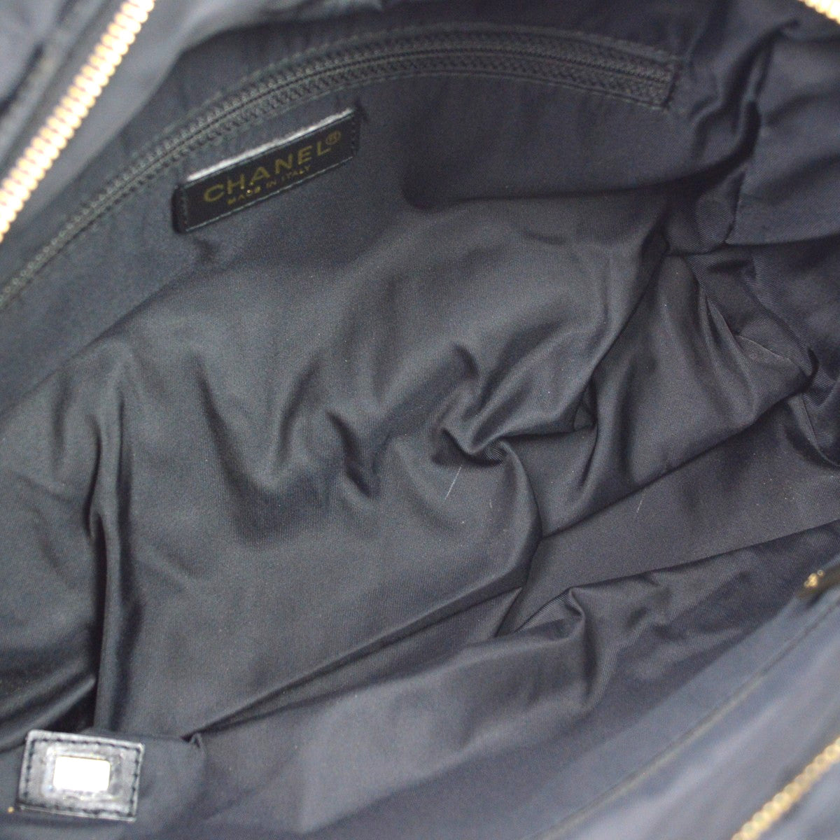 Chanel Travel Line Boston Nylon, Black, Nylon, Travel Bag