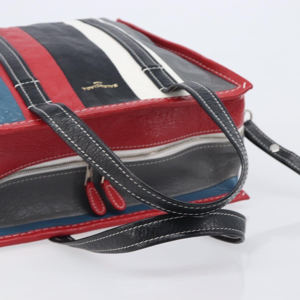 Balenciaga Bazar Striped Leather, Multicolour, Leather, Tote Bag