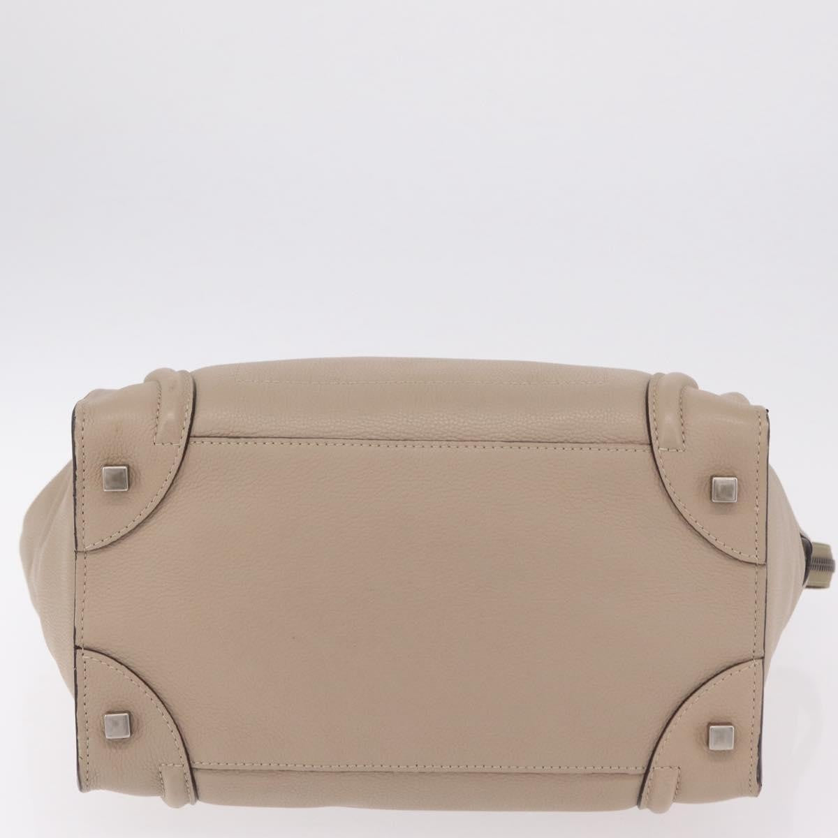Celine Luggage Smooth Leather, Beige, Leather, Handbag