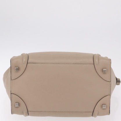 Celine Luggage Smooth Leather, Beige, Leather, Handbag