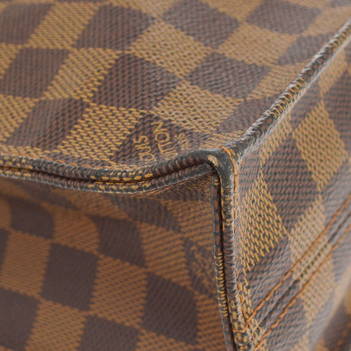 Louis Vuitton Sac Plat Damier, Brown, Canvas, Handbag