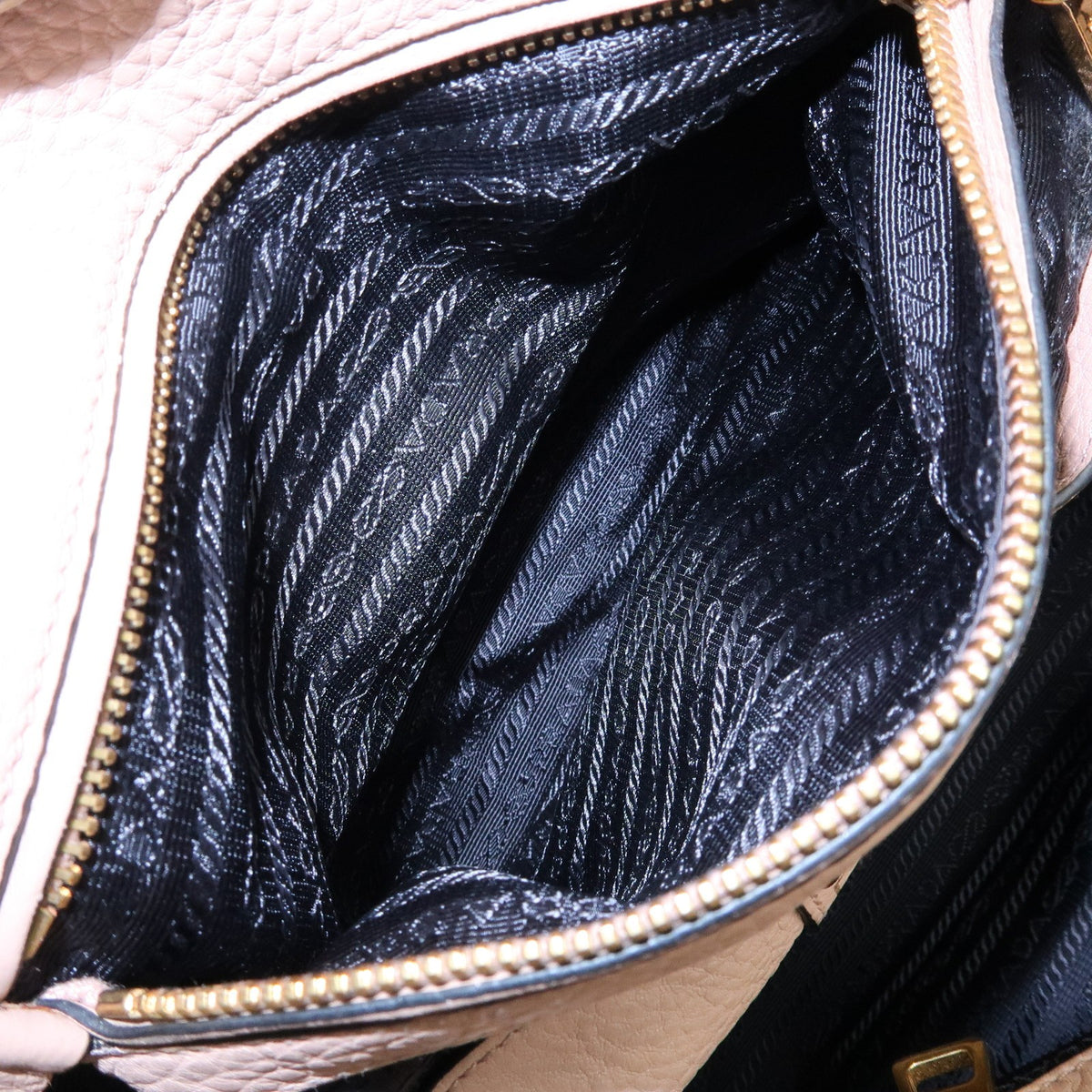 Prada Front Pocket Wing Convertible Vitello Daino, Beige, Leather, Tote Bag